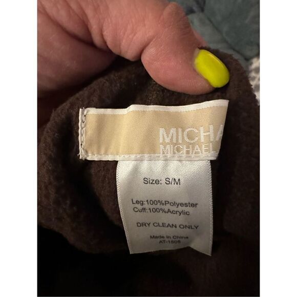 Mk brown/tan signature jacquard logo boot socks - Picture 3 of 3